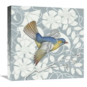 Global Gallery's 'Arts and Crafts Birds III Tone on Tone' by Elyse DeNeige Stretched Canvas Wall Art
