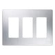 thumbnail image 1 of Placa de Pared Sin Tornillos Lutron Claro para 3 Interruptores de Acero Inoxidable, 1 of 4