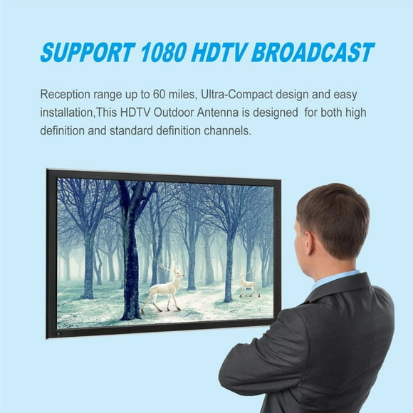 Antenne de Télévision Extérieure HD Numérique pour DVBT2 HDTV ISDBT ATSC Antenne de Télévision