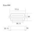 thumbnail image 3 of High Output Neck Dual Hot Rail Humbucker Pickups Yellow, 3 of 6