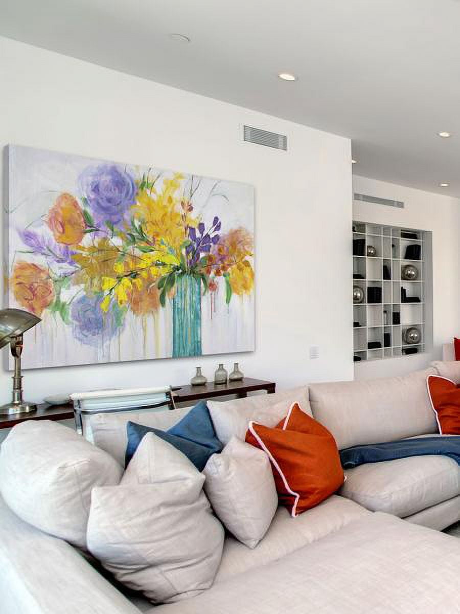 "Warm Summer Blooms II" Painting Print on Wrapped Canvas