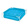 thumbnail image 1 of Summer Waves 4ftx4ftx12in Plastic Frame Small Kiddie Swimming Pool, Blue, 1 of 2
