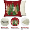 thumbnail image 2 of Christmas Pillow Covers 18x18 Inch Set of 2 Christmas Tree Decorative Red Throw Pillows Winter Christmas Decor for Home Couch TH-50C18, 2 of 6