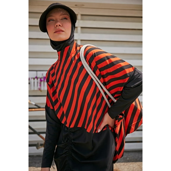 Woven Black Burkini Modest Swimwear M2307 USA