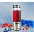 thumbnail image 6 of Portable Smoothie blender Glass bottle Mini USB rechargeable ROSEVIEW 2 battery Handheld Shakes blend Cup USB juicer Cordless Personal smoothies maker mixer, 6 of 7