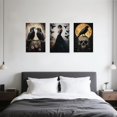 thumbnail image 4 of ZHONGYUTONG 3 Piece Gothic Canvas Wall Art Black Goth Crow Skull Pictures Set Skeleton Prints Dark Halloween Wall Decor for Bedroom Home Decor Framed (11.00" x 14.00" x 3PCS), 4 of 5