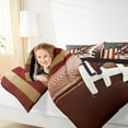thumbnail image 4 of Homewish Boy Personalized Gifts Bedding Comforter Set,Red Letter K Twin Comforter Sets,Rugby Football Sport Bedding Set For Boy Teens,Lightweight Room Decoration Reversible,2 Pieces, 4 of 8