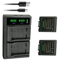 Kastar 2-Pack CGA-S001 Battery and LTD2 USB Charger Compatible with Panasonic DMC-F1, DMC-F1B, DMC-F1K, DMC-F1S, DMC-F1PP, DMC-F1E-S , DMC-FX1, DMC-FX1BS, DMC-FX1EG, DMC-FX1EG-A, DMC-FX1EG-R Camera