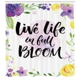 thumbnail image 3 of Ambesonne Lifestyle Shower Curtain, Floral Violets Bloom, 69"Wx75"L, Purple and Yellow, 3 of 3