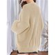 thumbnail image 4 of Cárdigan de Punto Grueso para Mujer, Larga, Cuello en V, Botones, con Bolsillo, para Otoño e Invierno Caqui XXXL, 4 of 8