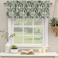 thumbnail image 2 of Green Tropical Leaves Curtain Valances for Windows, Kitchen Valance Window Treatments Panel 2 Pack, Summer Palm Trees Botanical Rod Pocket Short Curtains for Bathroom Bedroom 54 x 18 Inch, 2 of 8