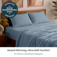 thumbnail image 2 of Mellanni 4-Piece Iconic King Bedsheet Set - Microfiber, 16" Deep Pocket, Cooling, Wrinkle, Fade, Stain Resistant, Blue Hydrangea, 2 of 7
