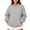 Light Gray #002, variant on Zip up Hoodies for Women Fall Winter Long Sleeve Drawstring Hooded Sweatshirts Loose Fit Casual Jackets with Pocket L