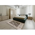 thumbnail image 4 of Ahgly Company Indoor Square Mid-Century Modern Brown Oriental Area Rugs, 8' Square, 4 of 6