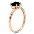 thumbnail image 3 of 2 ct Heart Cut Natural Onyx Solitaire 14K Rose Gold Womens Engagement Ring, 3 of 4