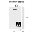 thumbnail image 3 of CAMPLUX 2.64GPM, 68,000BTU Indoor Tankless Propane Gas Water Heater, Energy Efficiency, 120V, 3 of 7