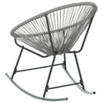 thumbnail image 5 of vidaXL Outdoor Rocking Moon Chair Grey Poly Rattan, 5 of 5