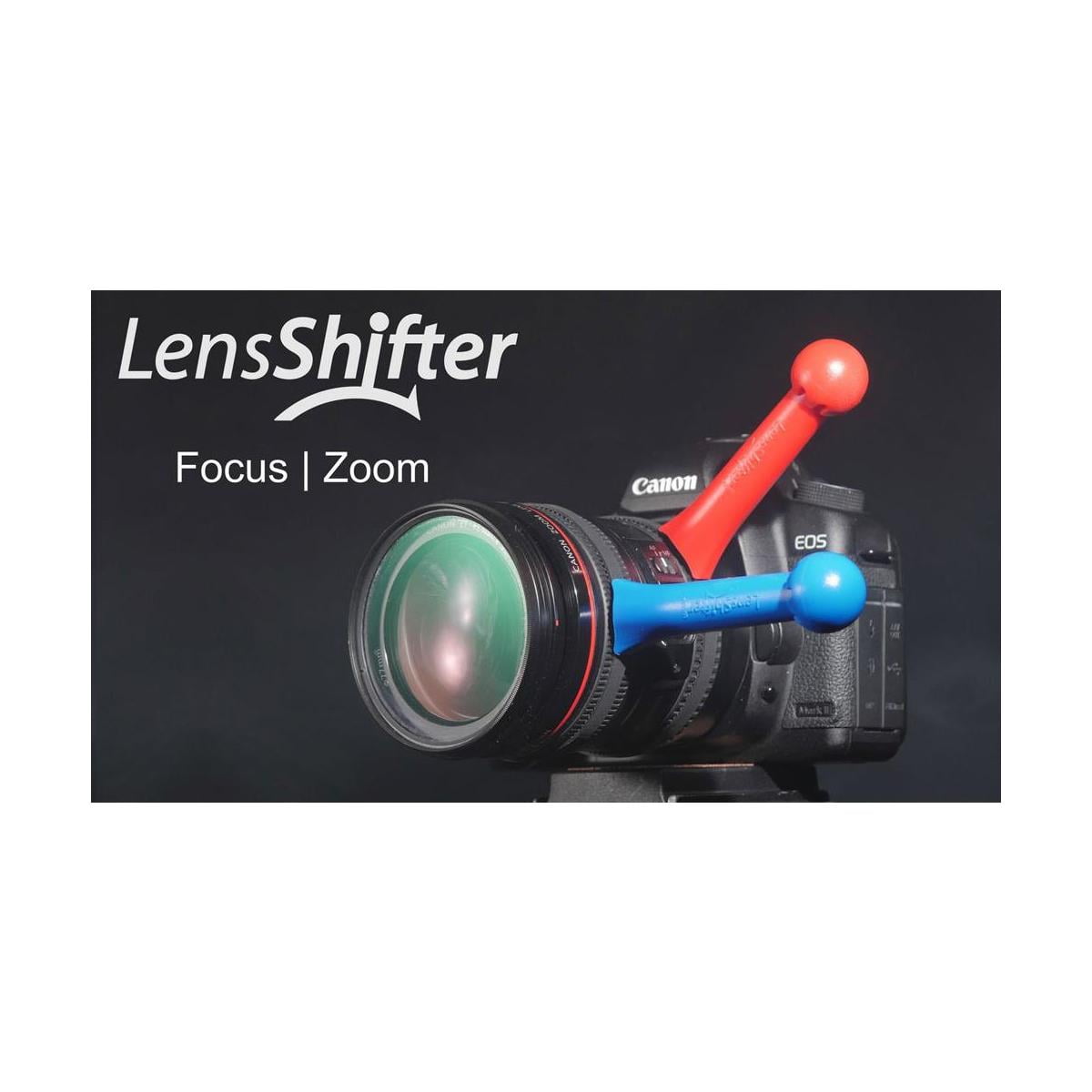 LensShifter Pair Red /& Blue Pair Balanced Focus and Zoom Grip for DSLR and Mirrorless Camera Lens