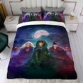 thumbnail image 4 of Hocus Pocus Conjunto de sábanas temático, trío de piezas, cómodo y amigable con la piel, diseño único, regalo de decoración para el hogar para familiares, amigos y fans,135cm *200cm, 4 of 6