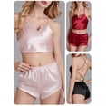 thumbnail image 3 of Conjunto de pijamas para mujer, sin mangas, con tiras y espalda abierta, Top corto, pantalones Abanopi Camisón, 3 of 7