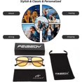 thumbnail image 6 of FEISEDY Retro Square Aviator Sunglasses Women Men 70s Vintage Trendy Plastic Frame Sun Glasses B2835, 6 of 13