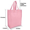 thumbnail image 5 of DALIX 10" Mini Shopping Tote Small Reusable Bags Women Pink 10 Pack, 5 of 6