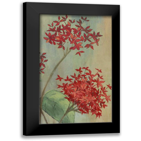 PI Studio 10x14 Black Modern Framed Museum Art Print Titled - Summer Flowers II