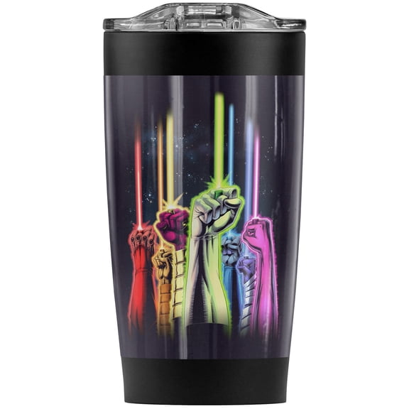 Green Lantern Rainbow Corps Stainless Steel Tumbler 20 oz Coffee Travel Mug/Cup, Vacuum Insulated & Double Wall with Leakproof Sliding Lid | Great for Hot Drinks and Cold Beverages