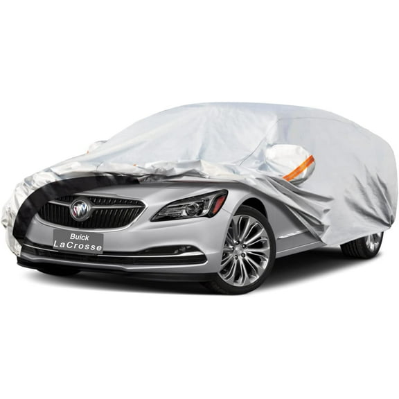 GUNHYI 6 Layer Car Cover Custom Fit Buick Lacrosse (2004-2023) Waterproof All Weather, Heavy Duty Outdoor Snow Sun Rain Uv Protection