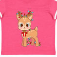 thumbnail image 4 of Inktastic Cute Christmas Reindeer with Christmas Lights Boys or Girls Toddler T-Shirt, 4 of 5