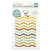Sage Spoonfuls Reusable Food Pouches, 4+ Months, 6 Pack, 7 oz (210 ml) Each