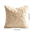 thumbnail image 3 of Summercome Fall Throw Pillow Covers 18 x 18 Inch Autumn Pillow Cases 3D Embroidered Pumpkin Leaf Plush Fluffy Faux Fur Cushion Covers for Thanksgiving Harvest Decoration Farmhouse Home Sofa Couch, 3 of 7