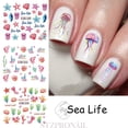 thumbnail image 4 of 12pcs Ocean Animal Pegatina Para Manicura Verano De Dibujos Animados Ballena Mar Sliders DIY Transferencia De Agua Calcomanías Decoración De Uñas Arte Puntas, 4 of 4
