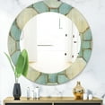 thumbnail image 3 of Designart 31.5" x 31.5" Blue Modern,Contemporary Wall Mirror, 3 of 3