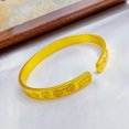 thumbnail image 2 of Brazalete Gold Placer con brazalete abierto para mujer, estilo antiguo, 2 of 2