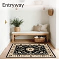 thumbnail image 3 of ODIKA 8x10 Machine Washable Non-Slip Area Rug, Ornate Medallion Trellis with Vintage Floral Accents and Bordered Motif Ultra Soft Rug, None, 595961, 3 of 7