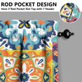 thumbnail image 5 of Kitchen Curtains 36 Inch Short - 3 Panel Set, Rod Pocket Window Curtain, Boho Floral Tribal Style, 100% Polyester for Farmhouse, Kitchen, Cafe, Bedroom, Easy Wash, 5 of 6