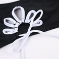 thumbnail image 4 of Women's Bikini Sets Color Block Two Piece Swimsuit High Waisted Bathing Suits for Women Ribbed Swimwear Swim Suits Gibobby(M,Black), 4 of 9