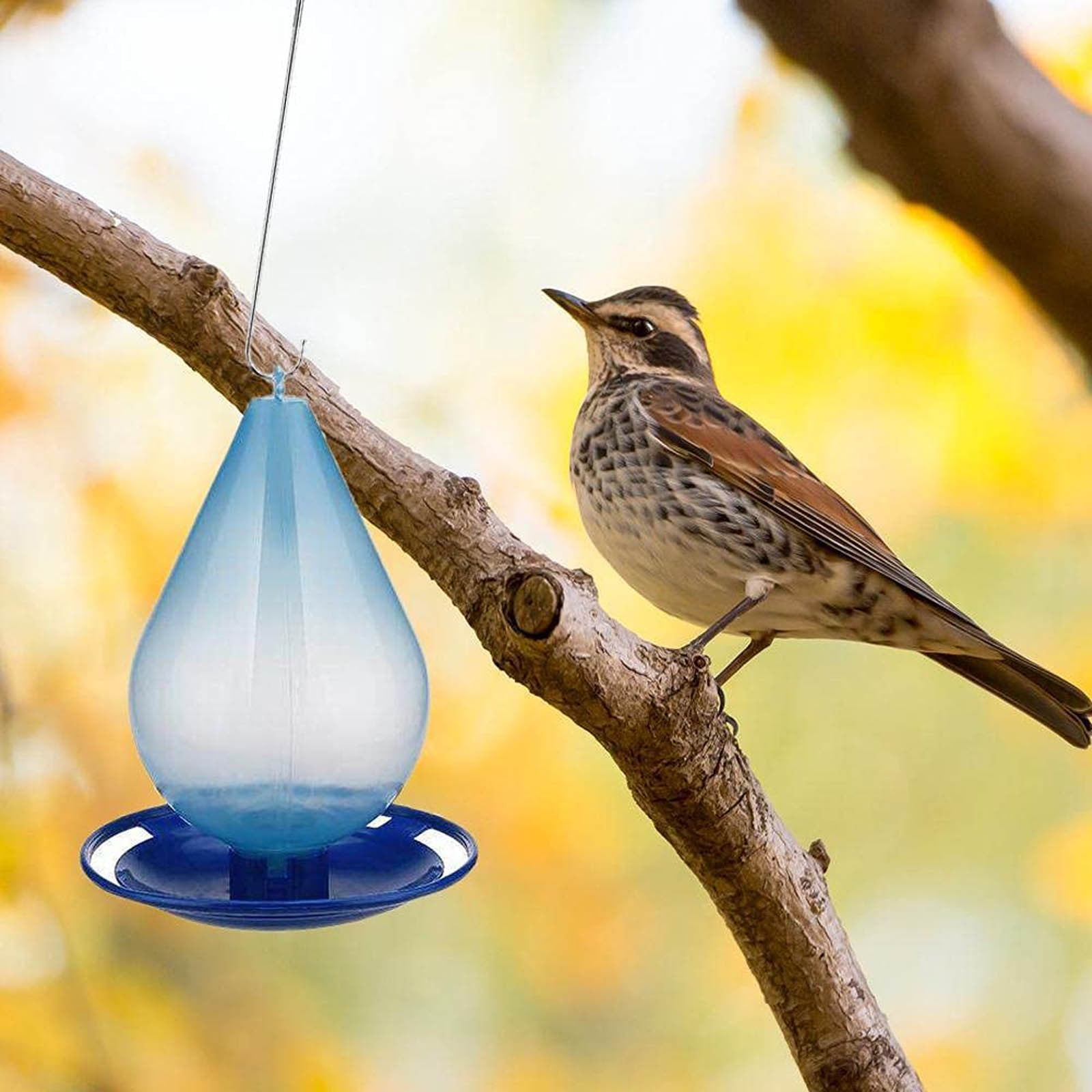 Hanging Bird Waterer 6.3 X 7.48 Inches, Gravity-Fed Wild Bird Water Dispenser For Garden, Outdoor Hanging Water Feeder With Hook For Yard,One Size