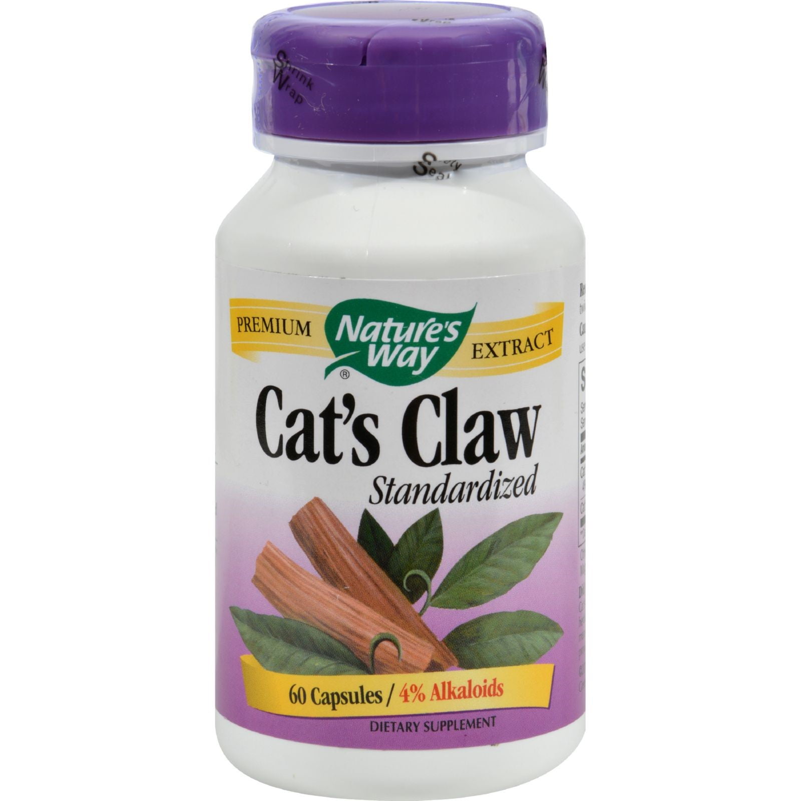Nature's Way Premium Extract Cat's Claw, Standardized, 60 Ct