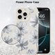 thumbnail image 5 of Funda de teléfono MZELQ para iPhone 16 Pro Max de silicona con estampado floral blanco, 5 of 6