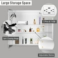 thumbnail image 6 of Ktaxon 32"x28" Bathroom LED Mirror Medicine Cabinet with Lights, Wall-Mounted w/ Defogger, Dimmable, Memory Function, Outlets & USB, White, 6 of 11