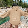 thumbnail image 2 of Women Sweatshirts Sunset Hoodie for Women | Beach Cozy Oversized Sweatshirt for Coastal and Surf Style Khaki L, 2 of 6