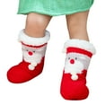 thumbnail image 3 of Fashion Socks For Children Baby Boy Girl Christmas Santa Deer Ankle Crew Socks With Grips Toddler Kids Unisex Lined Warm Thick Cotton Xmas Socks, 3 of 6