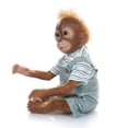 thumbnail image 3 of Decdeal 21 pulgadas Realista Baby Monkey Doll Realista Reborn Baby Monkey Hecho a mano Pintura detal Abanopi Muñeca, 3 of 6