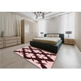 thumbnail image 5 of Ahgly Company Machine Washable Indoor Round Transitional Deep Rose Pink Area Rugs, 4' Round, 5 of 7