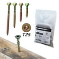 thumbnail image 3 of 100Pcs Wood Screws T25 Flat Head Self Tapping Screws Torx Wood Binding Screws, 3 of 7