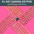 thumbnail image 2 of serony Gaming Mini Wired Keyboard RGB Backlit USB for Laptops Pink keyboard, 2 of 9