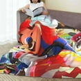 thumbnail image 3 of Lsque Mario Pattern Fuzzy Fleece Throw Blanket Extra Large,Super Soft,Fluffy and Warm Blankets for Couch,Bed,All Season Use (60"x50"), 3 of 7