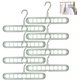 thumbnail image 1 of Juego De 8 Perchas Mágicas Para Perchas - 9 Agujeros - Antideslizantes - Perchas Verdes. Afortunado Sencillez, 1 of 5